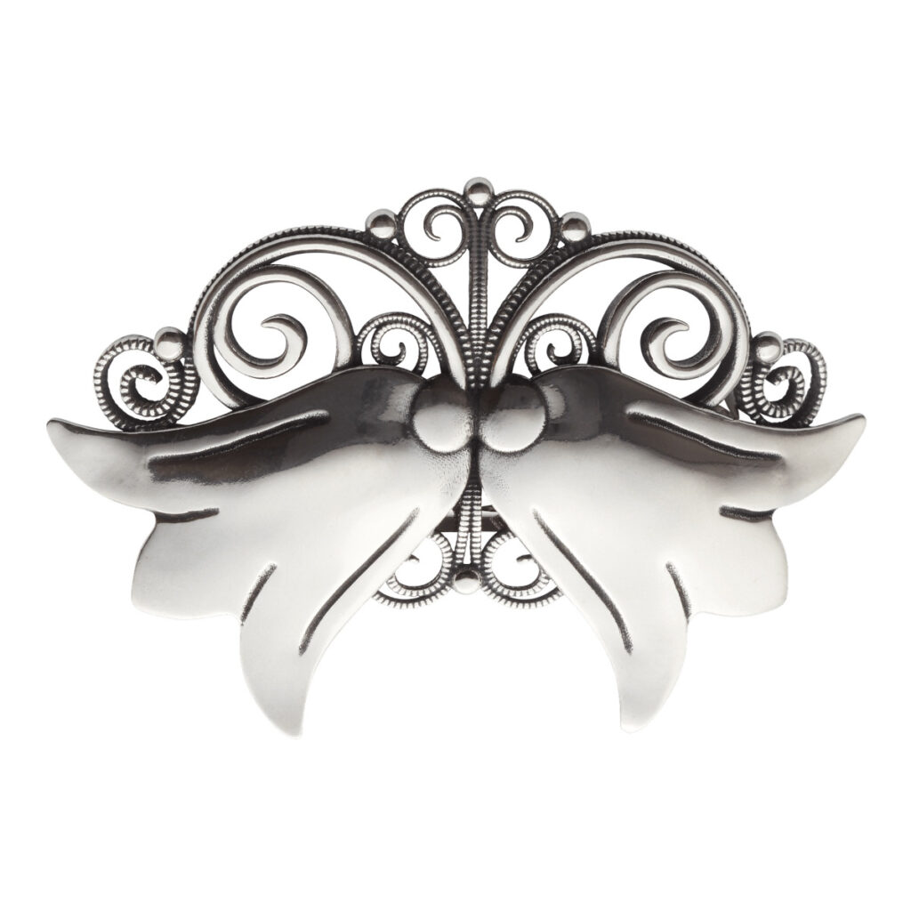 HÅRSPENNE BLÅKLOKKE OKSIDERT SØLV