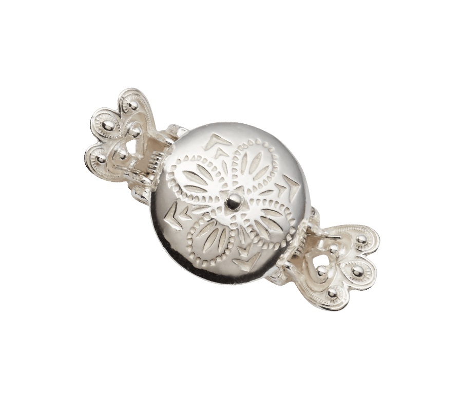 BUNADSHÅRKLYPE EMMA STOR HVITT SØLV