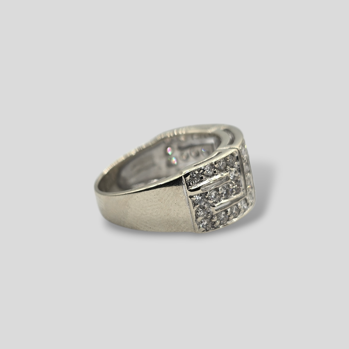 HELLMAN VINTAGE RING GRESK MØNSTER MED DIAMANTER