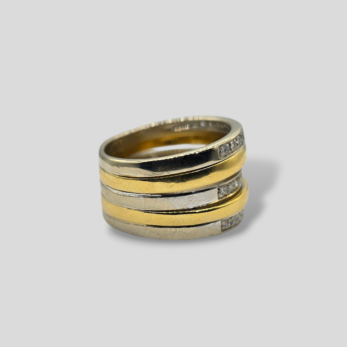 HELLMAN VINTAGE RING 2-FARGET MED DIAMANTER
