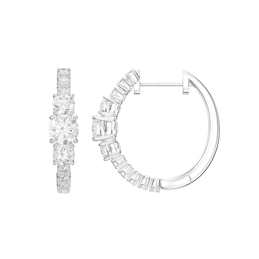 DIAMANTØREDOBBER HVITTGULL 1,00CT