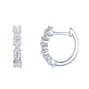 DIAMANTØREDOBBER HVITTGULL 0,74CT