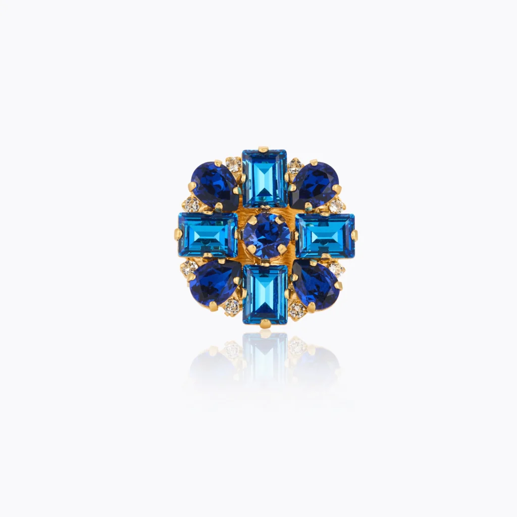 CAROLINE SVEDBOM RING DIORA STATEMENT BLUE COMBO