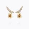 CAROLINE SVEDBOM ØREDOBBER SAPHINA EARRINGS CRYSTAL & GOLDEN SHADOW
