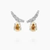 CAROLINE SVEDBOM ØREDOBBER SAPHINA EARRINGS CRYSTAL & GOLDEN SHADOW