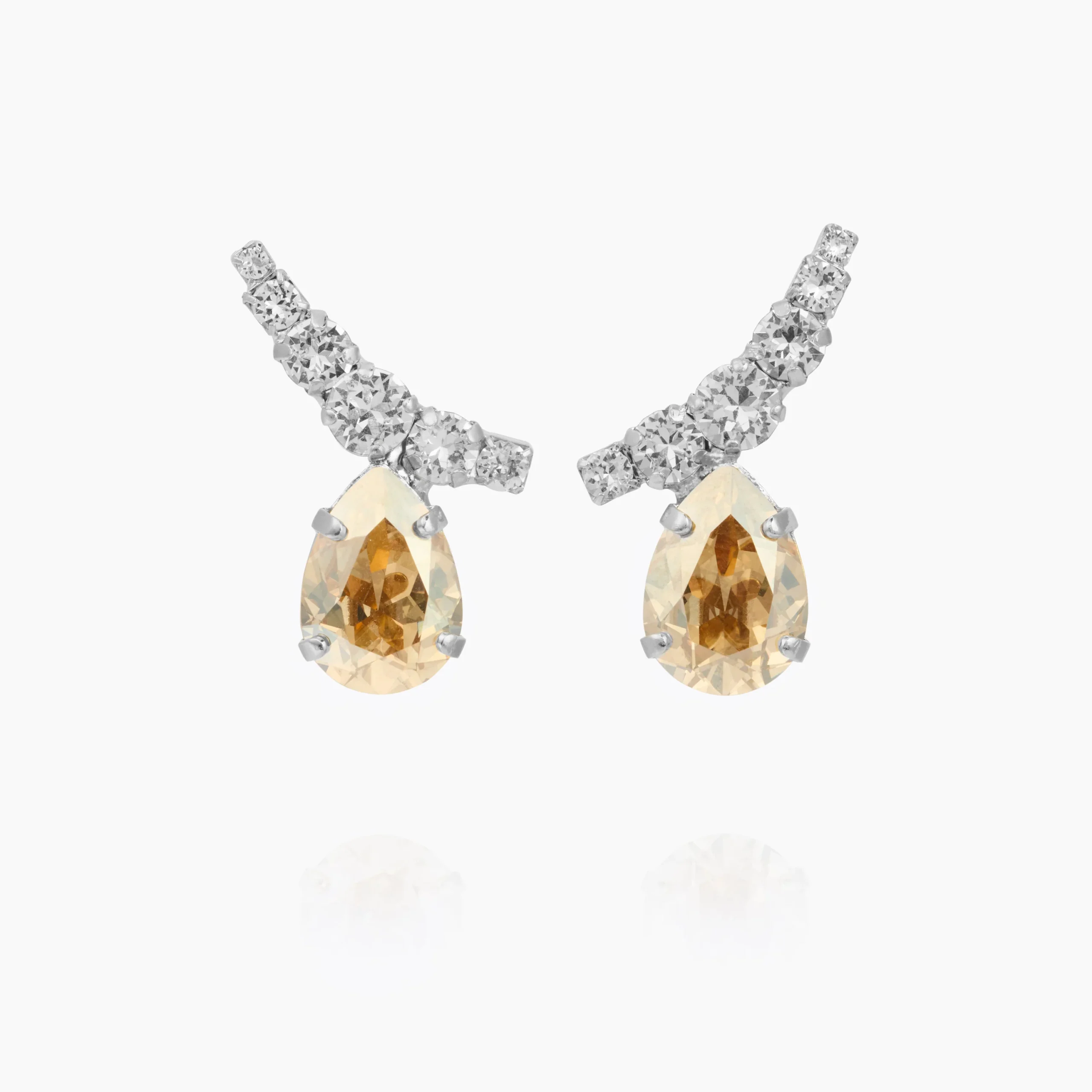 CAROLINE SVEDBOM ØREDOBBER SAPHINA EARRINGS CRYSTAL & GOLDEN SHADOW