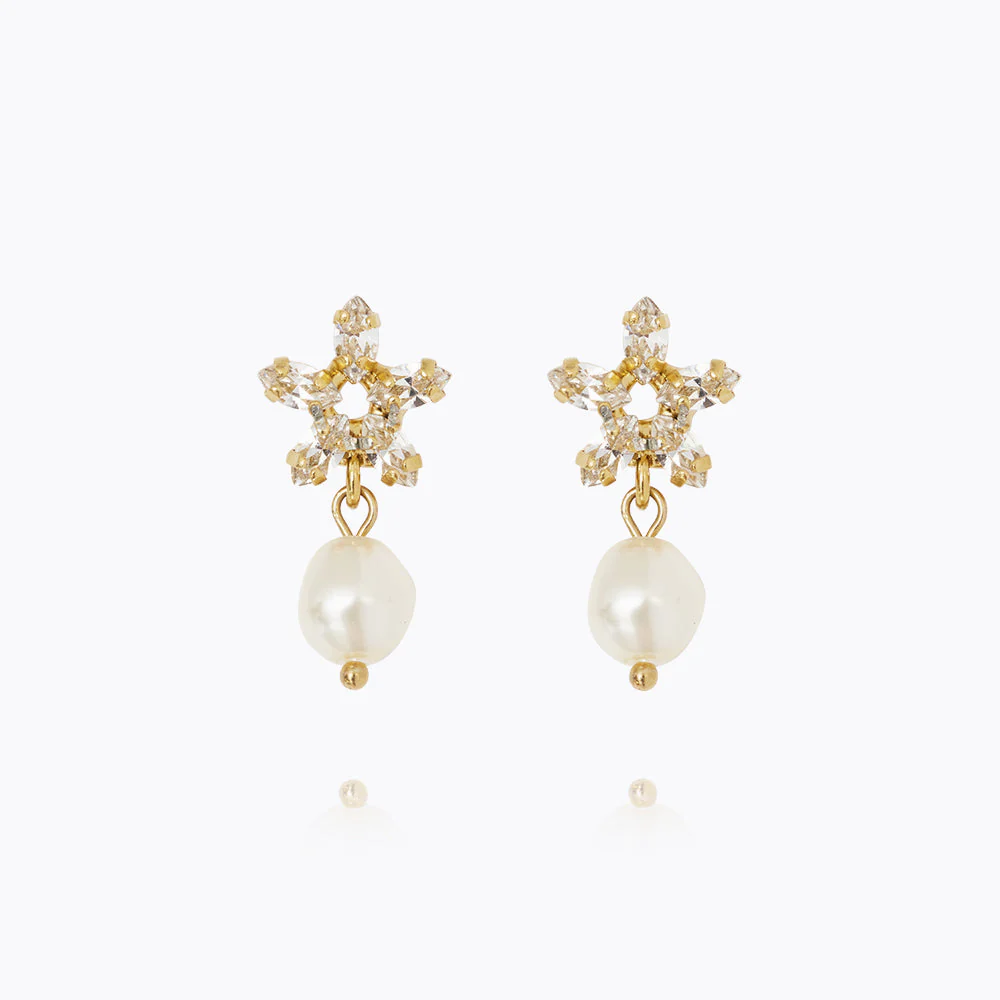 CAROLINE SVEDBOM ØREDOBBER EMMY EARRINGS PEARL & CRYSTAL
