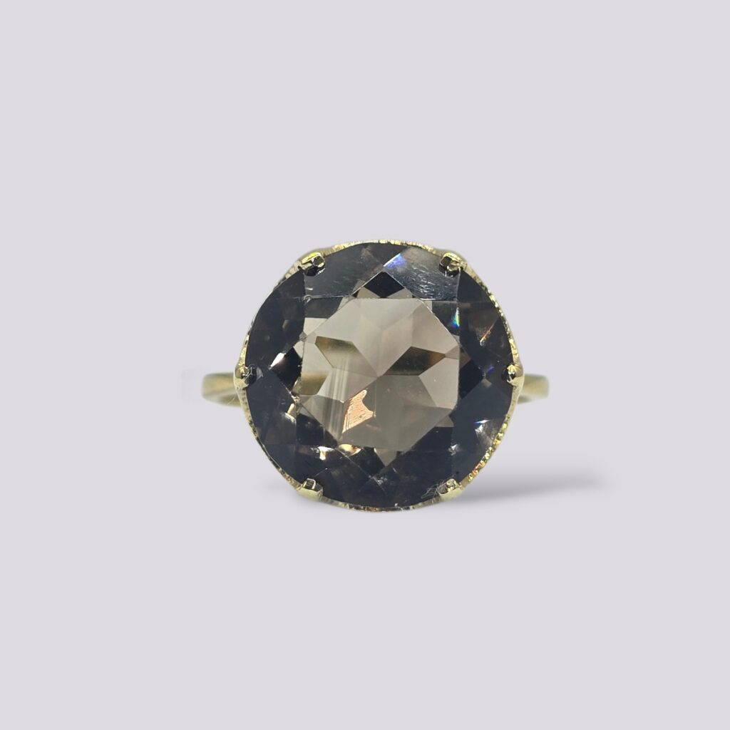 HELLMAN VINTAGE RING MED RØKKVARTS
