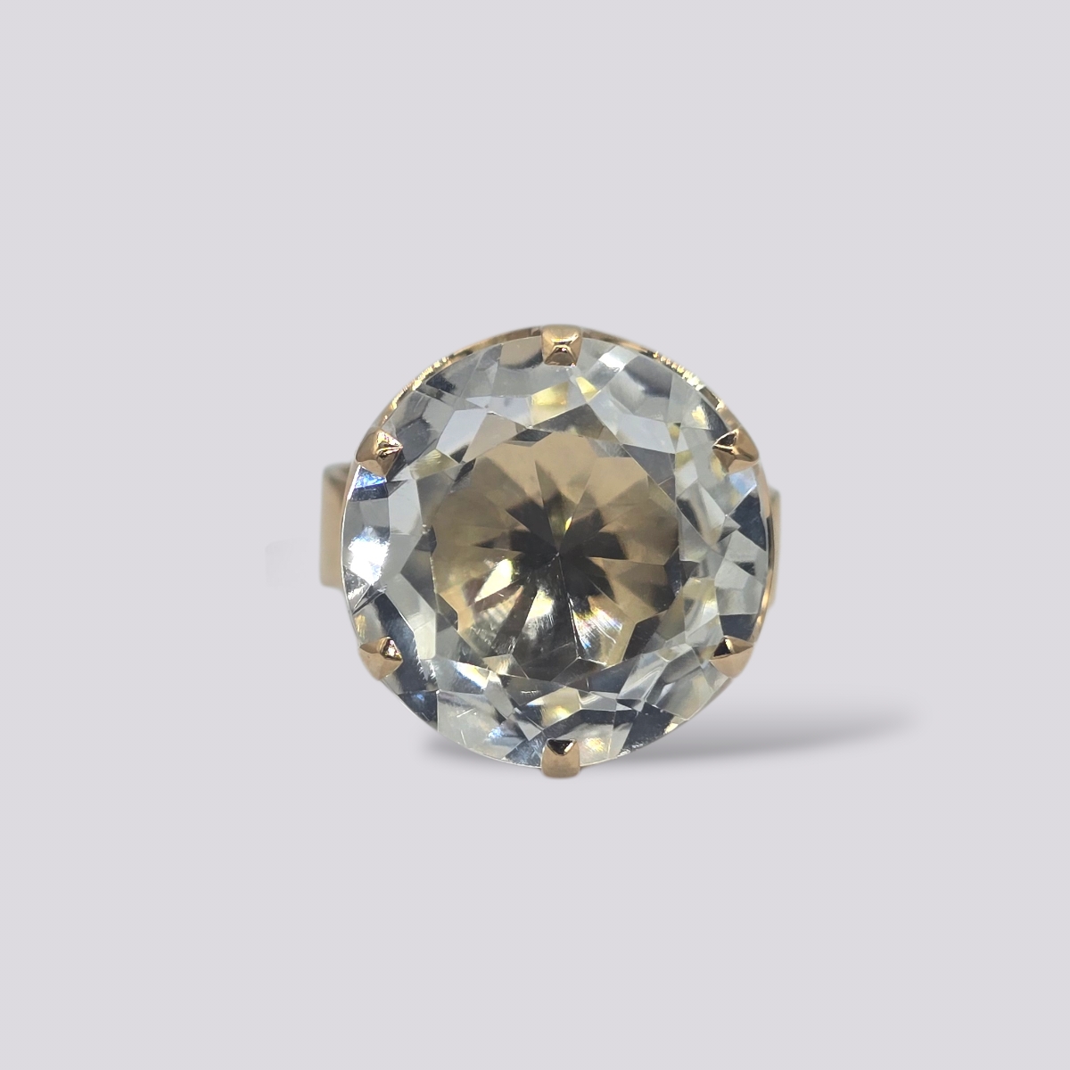 HELLMAN VINTAGE RING MED BERGKRYSTALL