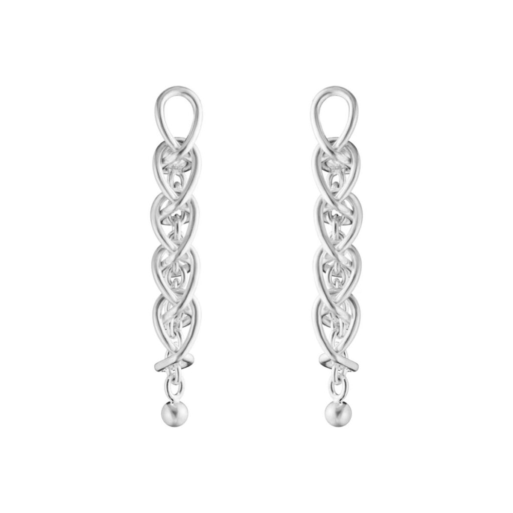 GEORG JENSEN ØREDOBBER WEFT 60MM