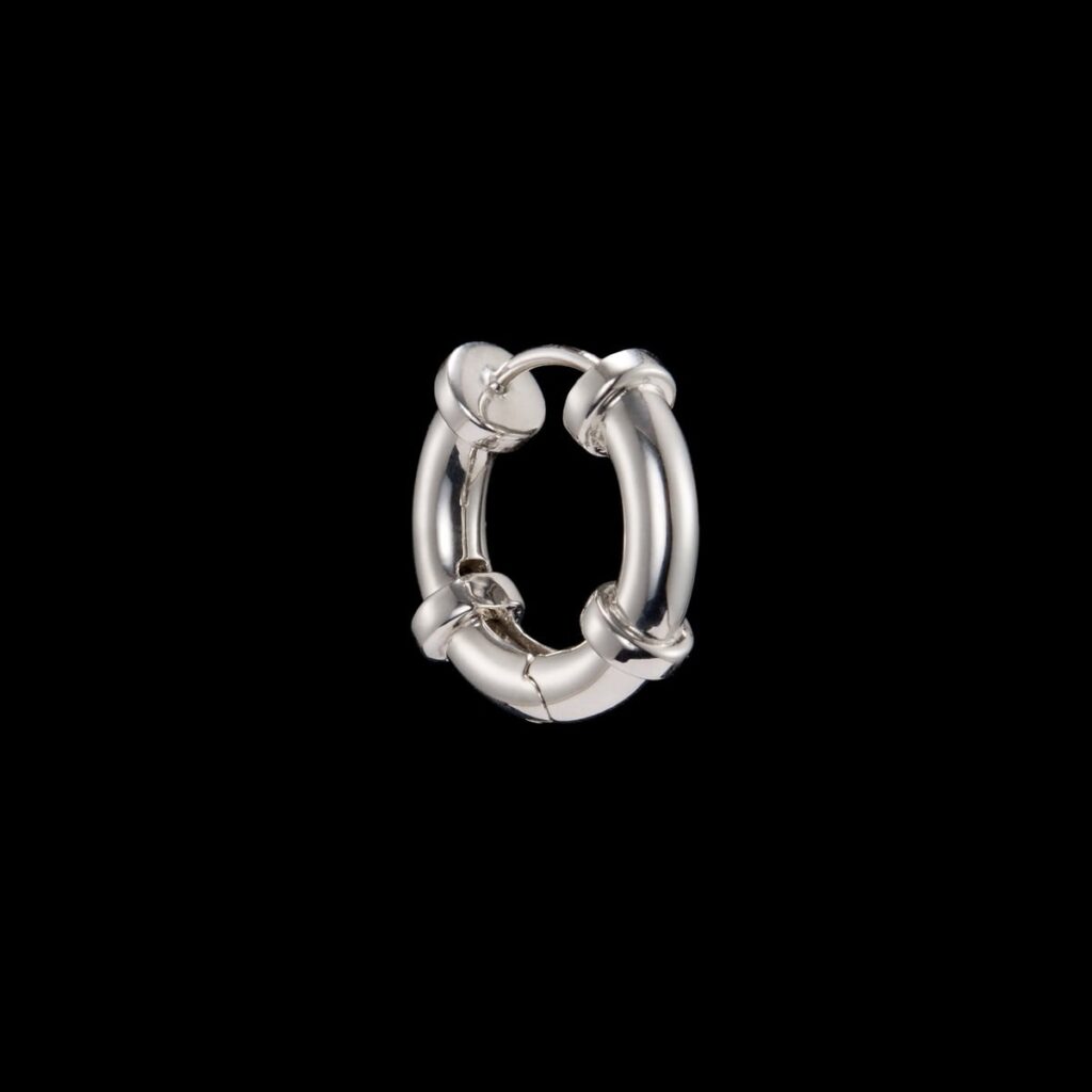 MARIA NILSDOTTER BOLTED HOOP SILVER