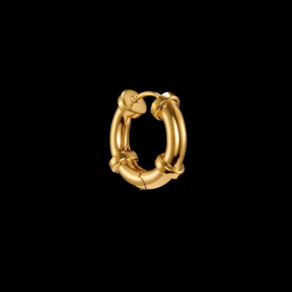 MARIA NILSDOTTER BOLTED HOOP GOLDPALTED