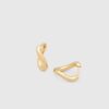 TOM WOOD RIVER HOOPS MEDIUM GOLDPLATED