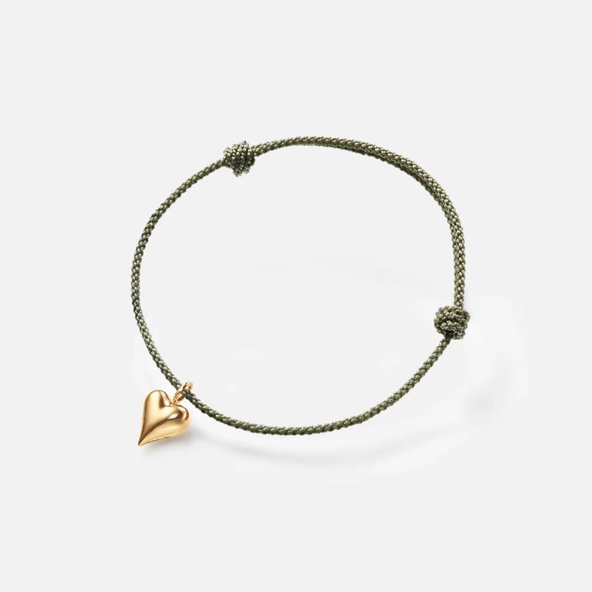 OLE LYNGGAARD ARMBÅND CONNECTED HEART DARK GREEN