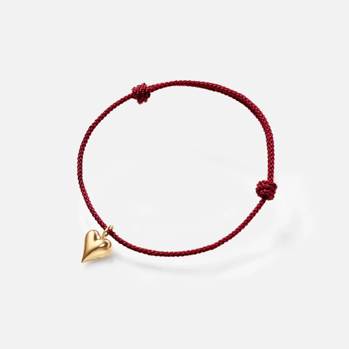 OLE LYNGGAARD ARMBÅND CONNECTED HEART BORDEAUX