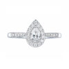 DIAMANTRING HELLMAN HALO MED PÆRESLITP DIAMANT
